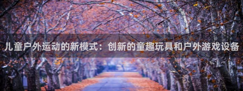 熊猫体育新能源：儿童户外运动的新模式：创新的童趣玩具和户外游